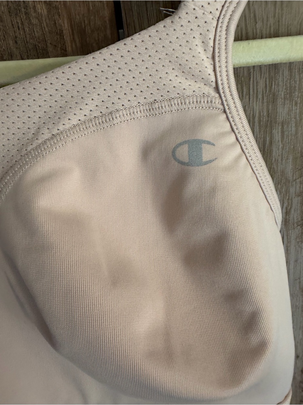 Champion Light Beige Sports Bra with Blue Lining - High support 36 DD - Picture 5 of 6